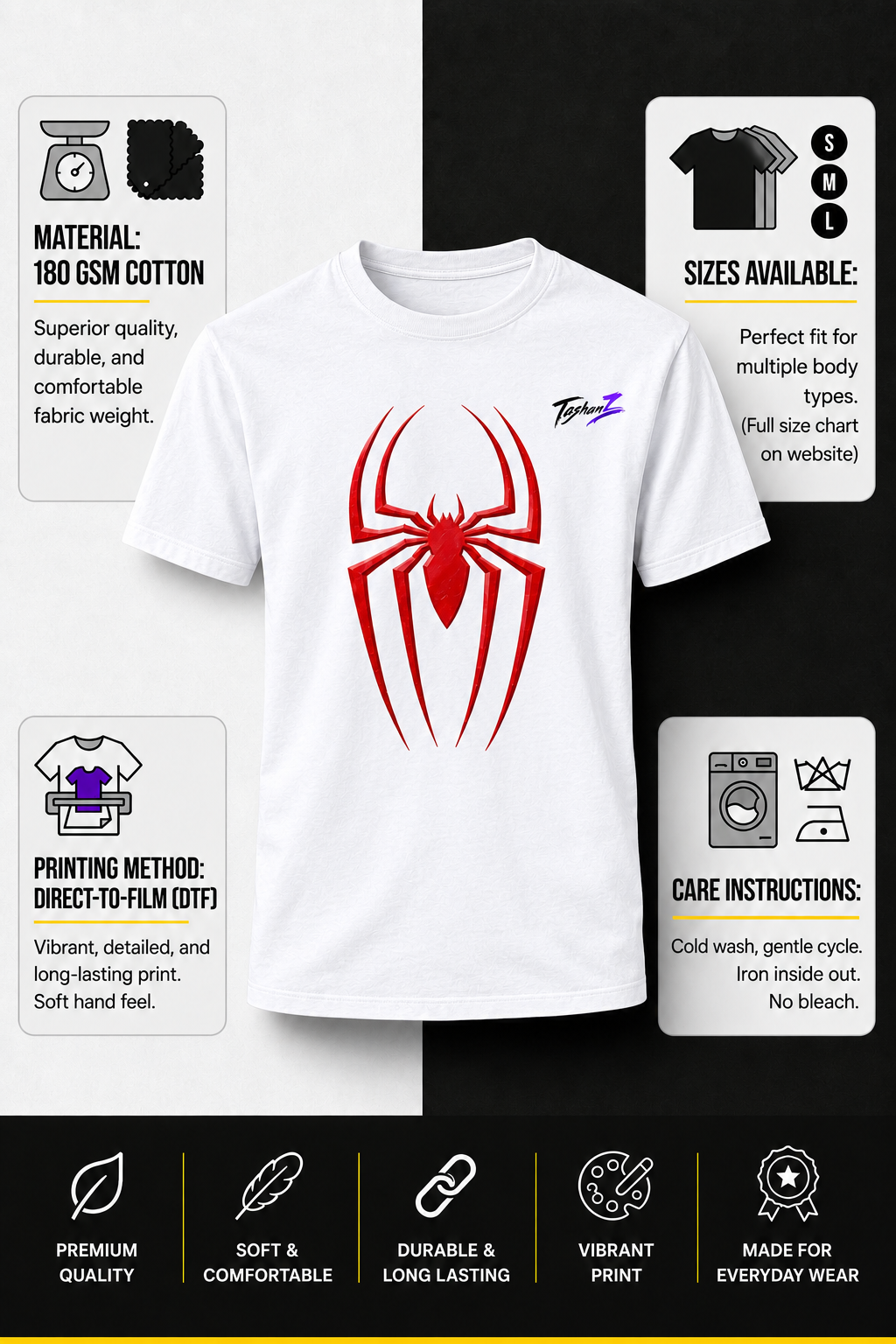 Crimson Spider T-Shirt - Image 6